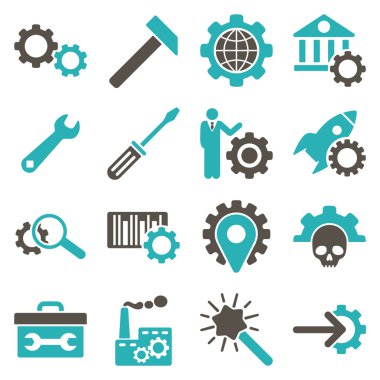 Seçenekleri ve hizmet araçları simge seti