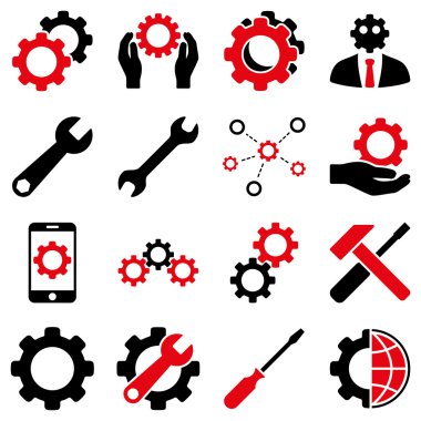 Seçenekleri ve hizmet araçları simge seti