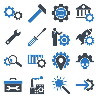 Seçenekleri ve hizmet araçları simge seti