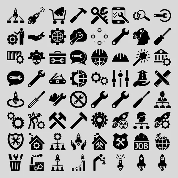Conjunto de ícones de ferramentas de serviço — Fotografia de Stock