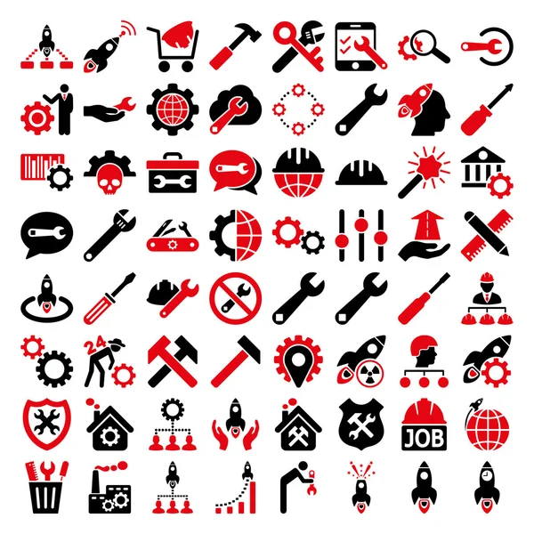 Conjunto de ícones de ferramentas de serviço — Fotografia de Stock