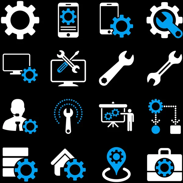 Optionen und Service Tools Icon Set — Stockfoto