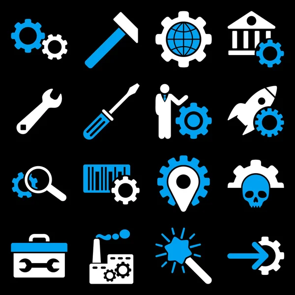 Optionen und Service Tools Icon Set — Stockfoto