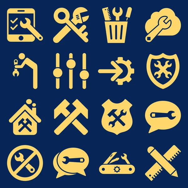 Seçenekleri ve hizmet araçları simge seti