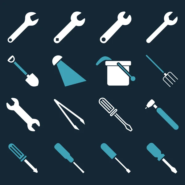 Instrumenty i narzędzia zestaw ikon — Zdjęcie stockowe