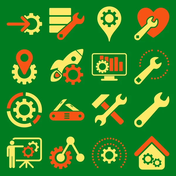 Options And Service Tools Icon Set — Stock Photo, Image