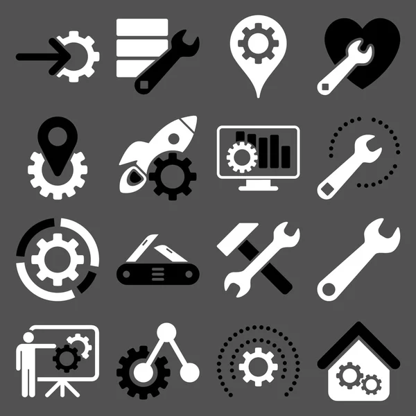 Optionen und Service Tools Icon Set — Stockfoto