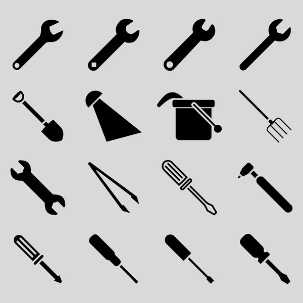 Набор значков инструментов и инструментов — стоковое фото