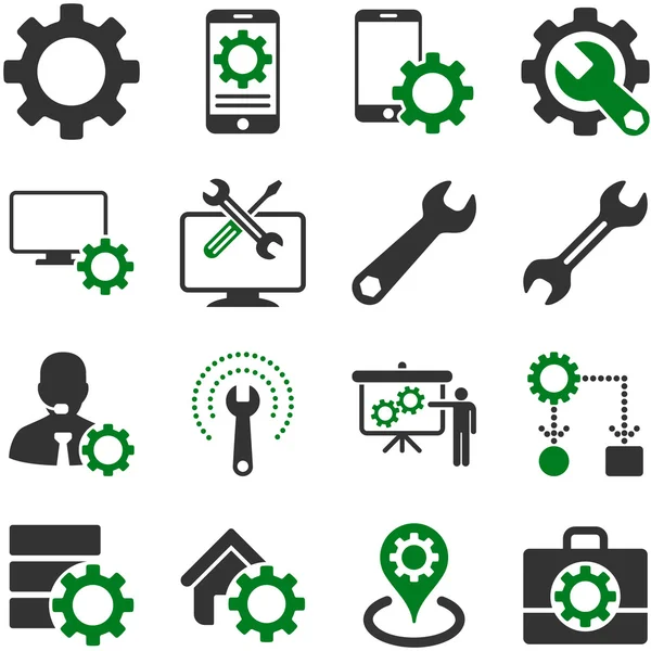 Options And Service Tools Icon Set — Stock Photo, Image