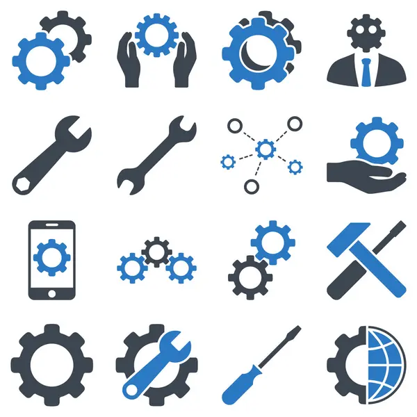 Options And Service Tools Icon Set — Stock Photo, Image