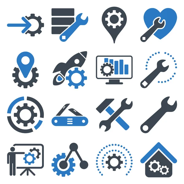 Optionen und Service Tools Icon Set — Stockfoto