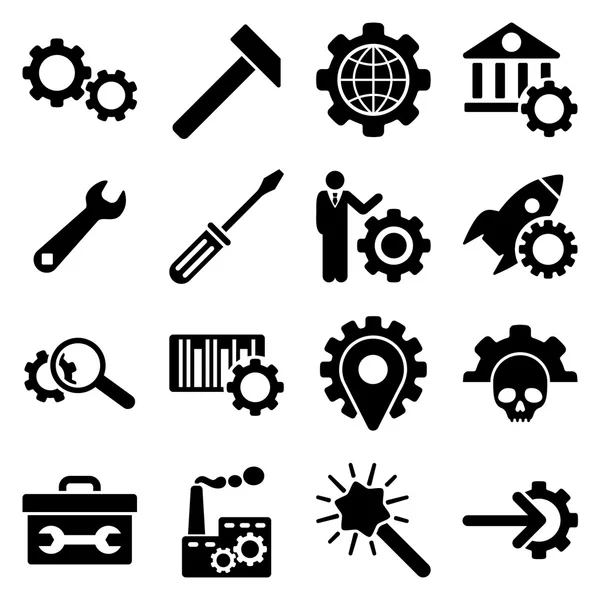 Optionen und Service Tools Icon Set — Stockfoto