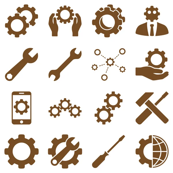 Opcje i zestaw ikon narzędzi usługi — Zdjęcie stockowe