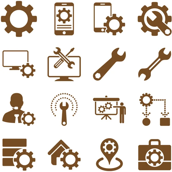 Seçenekleri ve hizmet araçları simge seti