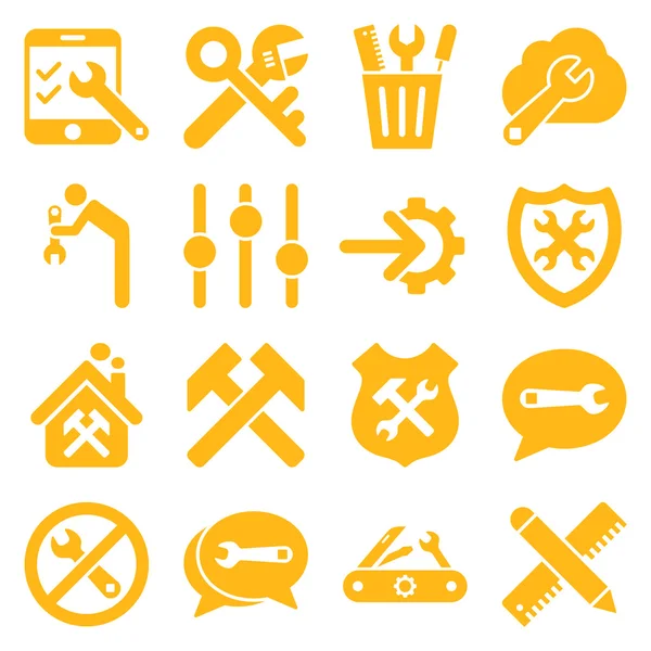 Opções e ferramentas de serviço conjunto de ícones — Fotografia de Stock