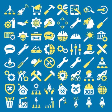 Servis araçları simge seti