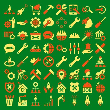 Servis araçları simge seti