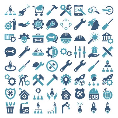 Servis araçları simge seti