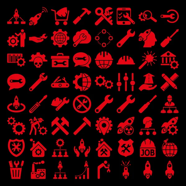 Service Tools Icon Set — Stock Vector