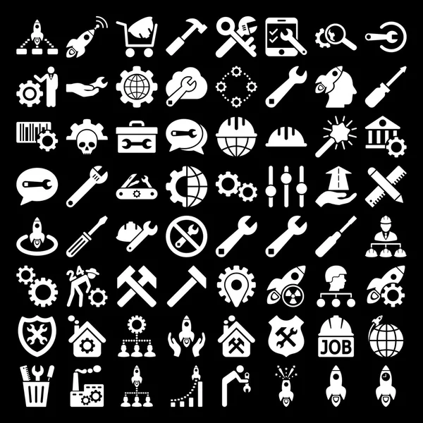 Service Tools Icon Set — Stock Vector