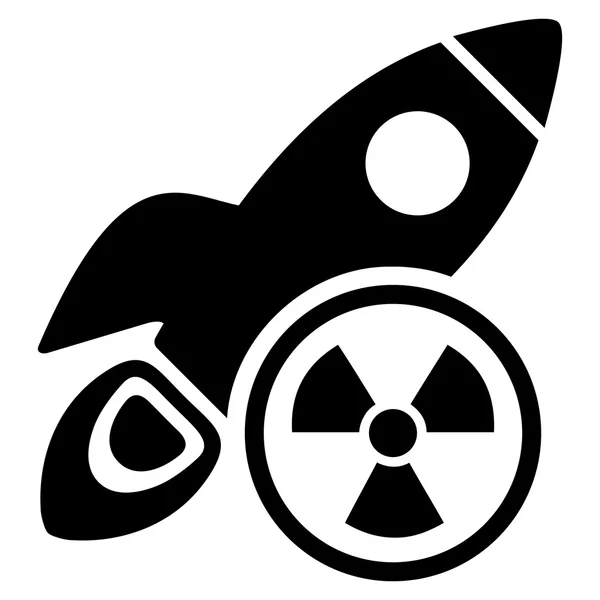 Atomic Rocket Science Flat Vector Icon — Stock Vector