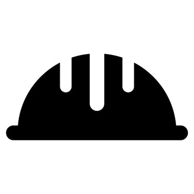 Miğfer düz vektör simgesi