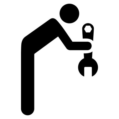 Asker düz vektör simgesi