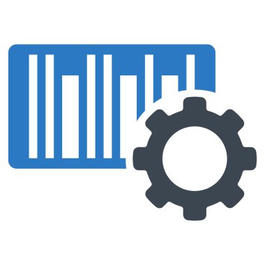 Bar kod yapılandırma düz vektör simgesi