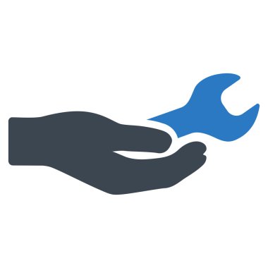 Onarım hizmeti düz vektör simgesi