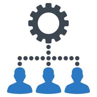 Servis personeli düz vektör simgesi