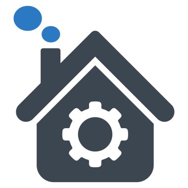 Sigara fabrikası düz vektör simgesi