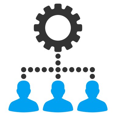 Servis personeli düz vektör simgesi