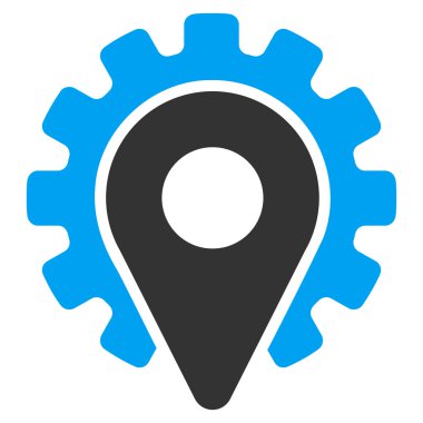 Hizmet konumu düz vektör simgesi