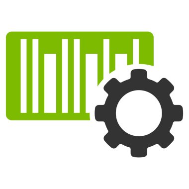 Barkod ayarları düz vektör simgesi