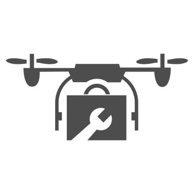 Hizmet uçağı düz vektör simgesi