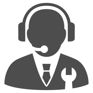 Hizmet Yöneticisi düz vektör simgesi