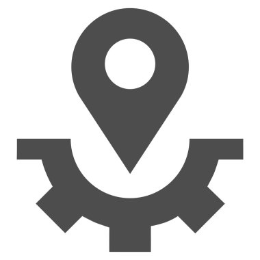 Hizmet harita işaretleyici düz vektör simgesi