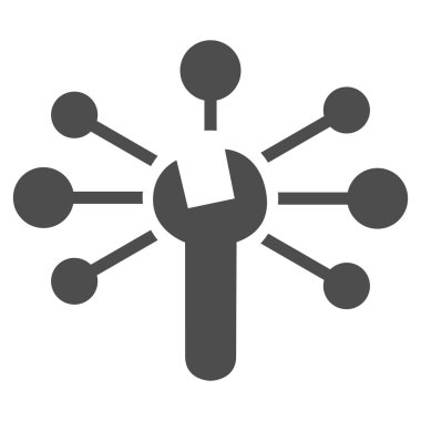 Hizmet ilişkileri düz vektör simgesi