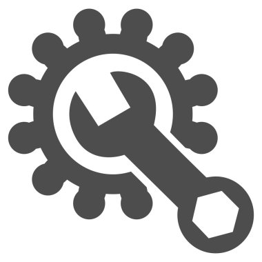 Teknik bakım düz vektör simgesi