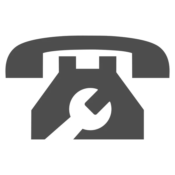 Telefone de serviço Flat Vector Icon — Vetor de Stock