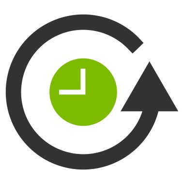 Saat düz vektör simgesi geri yükleme