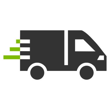 Hizmet araba düz vektör simgesi