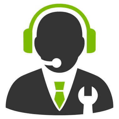 Hizmet Yöneticisi düz vektör simgesi