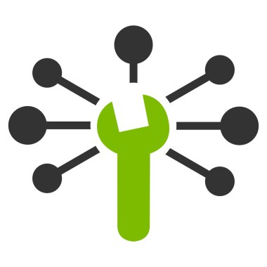 Hizmet ilişkileri düz vektör simgesi