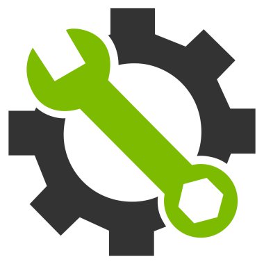 Donanım bakım düz vektör simgesi