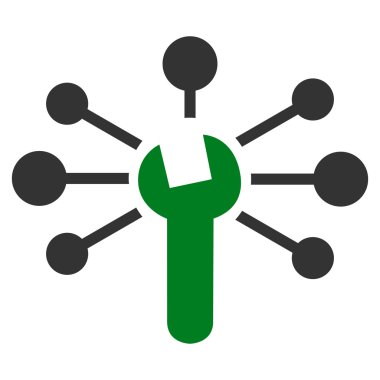 Hizmet ilişkileri düz vektör simgesi