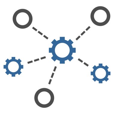 Hizmet ilişkileri düz vektör simgesi