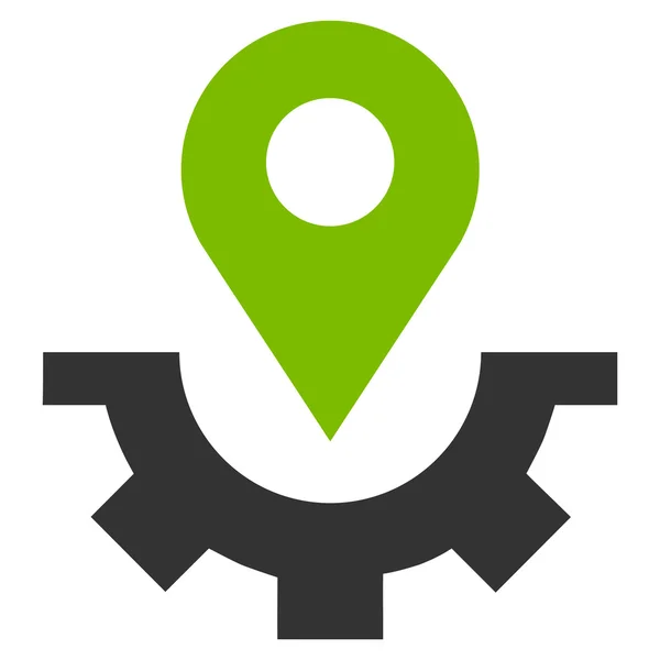 Mapa de servicio Marker Flat Vector Icon — Vector de stock