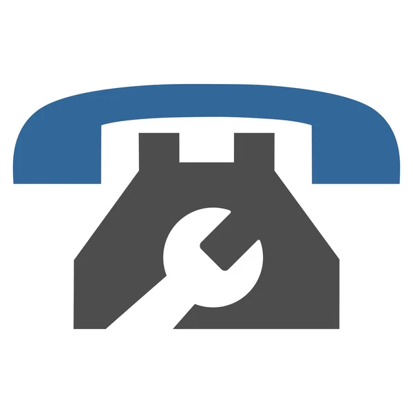 Servicetelefon Flat Vector Symbol — Stockvektor