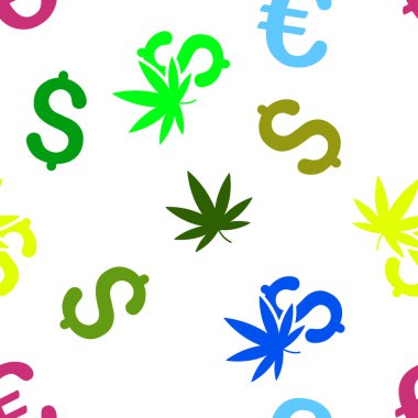 Esrar iş düz glif Seamless modeli